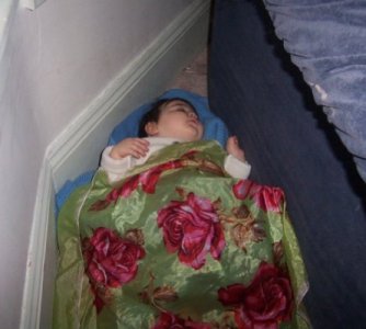Shifra Shira, asleep in the corner